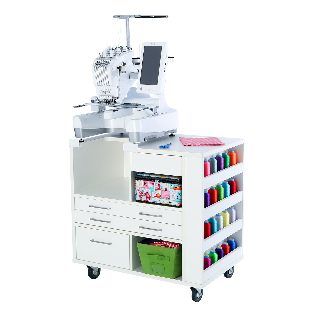 Arrow Sewing Furniture Ava Embroidery Cabinet with Lift & Storage for Embroidery Machines